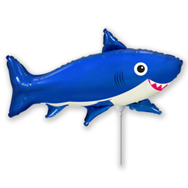 FM Мини Фигура И-412 Акула голубая 28см X 40см шар фольгированный ( Flexmetal S.L., Испания )