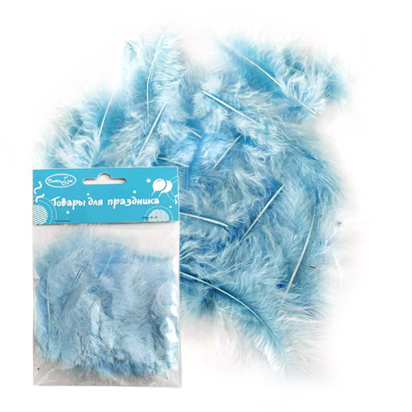 Y Перья Light Blue 30шт
