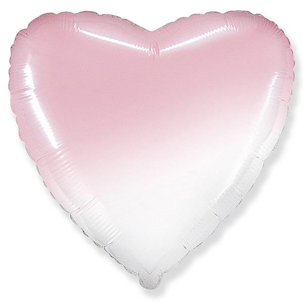 FM Сердце градиент PINK 18/45см шар фольгированный ( Flexmetal S.L., Испания )