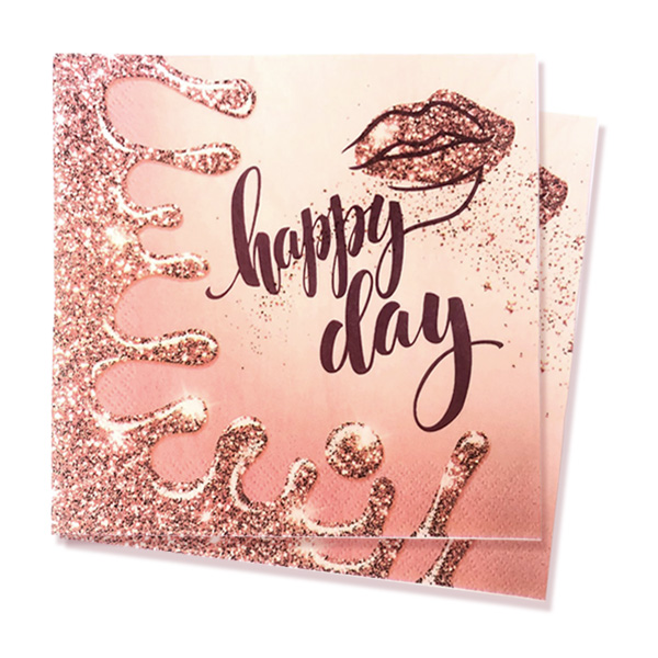 P Салфетки Happy Day 33см X 33см 12шт