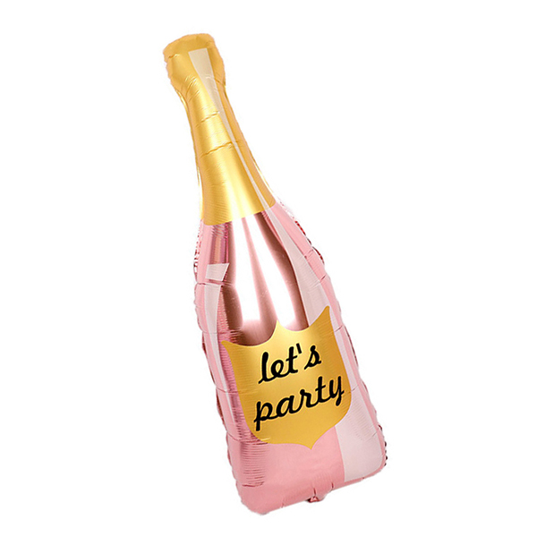 Y Фигура бутылка Шампанское Let`s Party Rose Gold 40см Х 106см шар фольгированный ( CHINA-BASE NINGBO, Китай )