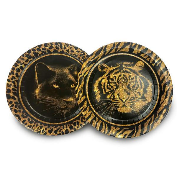 P Тарелки бумажные Wild Party 23см 6шт