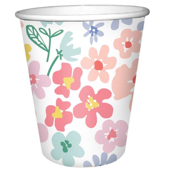 P Стаканы бумажные Цветочная Поляна 200мл 6шт