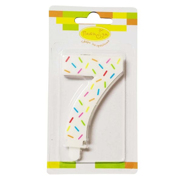 MС Свеча Цифра 7 Искры 7,5см