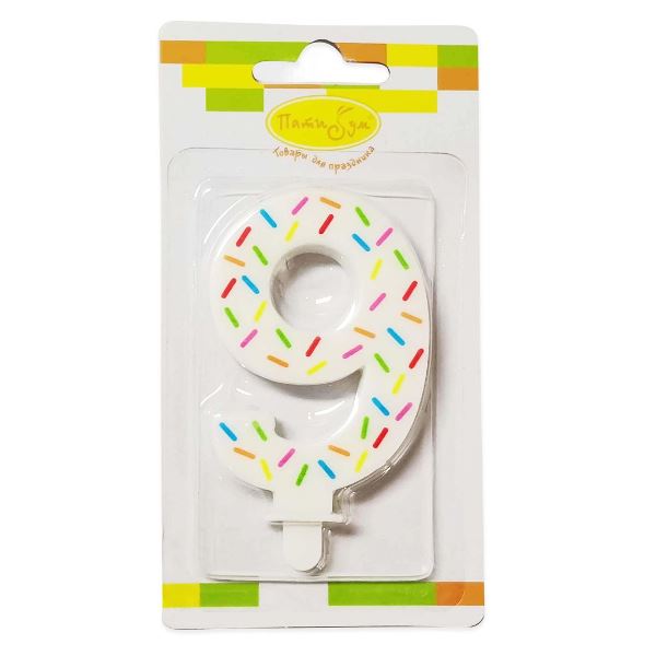 MС Свеча Цифра 9 Искры 7,5см