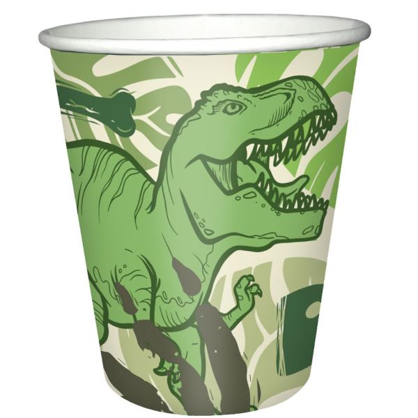 P Стаканы бумажные Динозавры 200мл 6шт