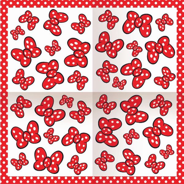 P Салфетки Бантики 33см X 33см 12шт