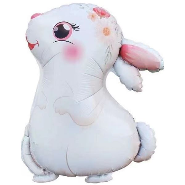 Y Фигура Зайчик белый 28''/71см шар фольга