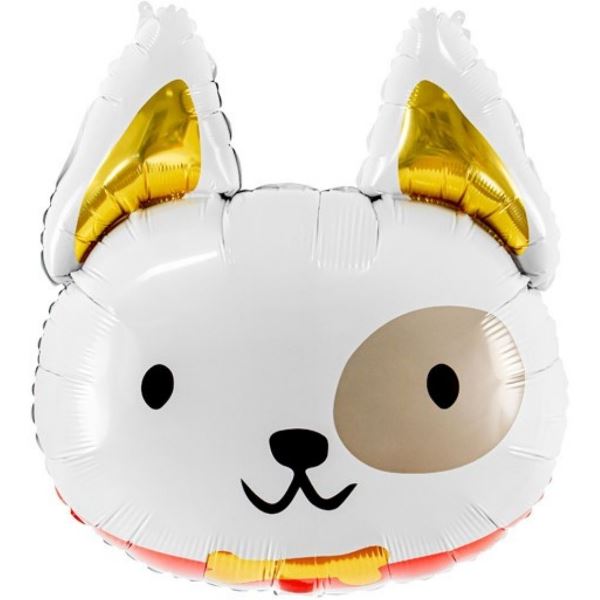 Y Фигура Голова, Щенок белый  22''/55см шар фольга