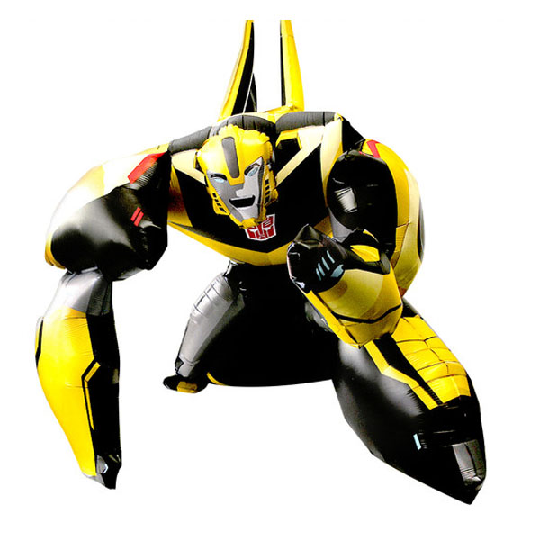 A Ходячая фигура Трансформер БамблБи 91см Х 111см шар фольга