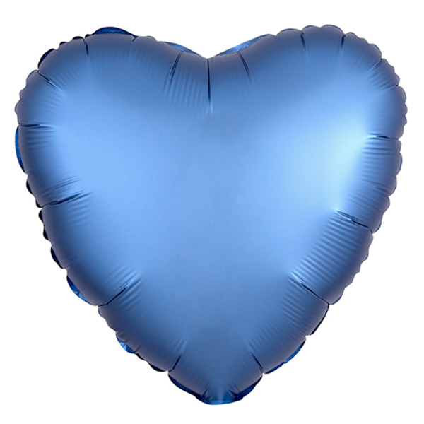 AU Сердце 602 Мистик Лазурь 18/45см шар фольга ( Agura, Россия )