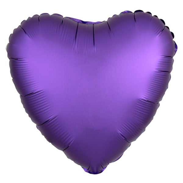 AU Сердце 664 Мистик Пурпурный 18/45см шар фольга ( Agura, Россия )