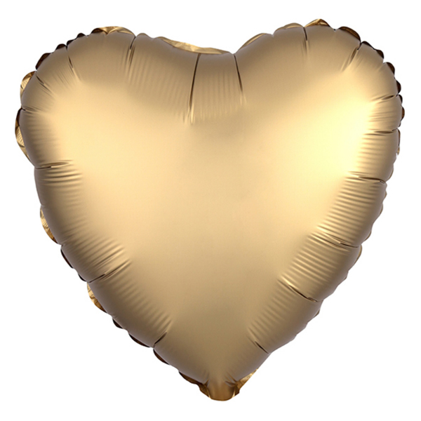 AU Сердце 701 Мистик Золото 18/45см шар фольга ( Agura, Россия )