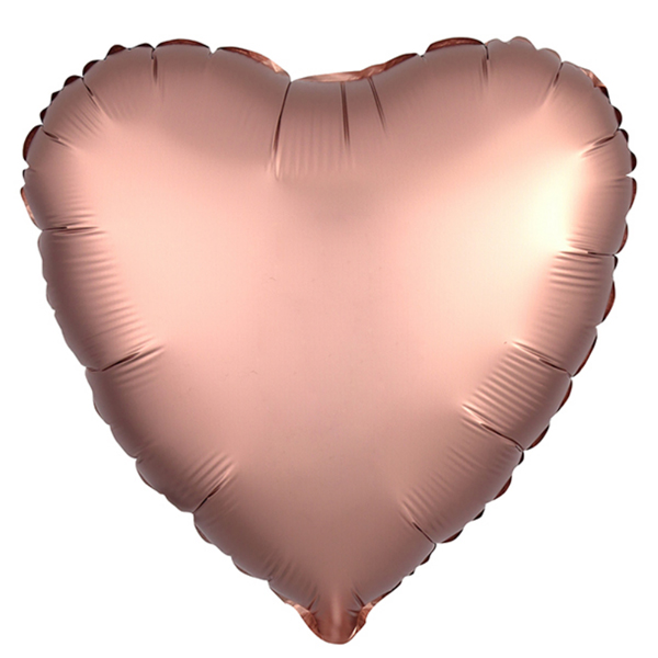 AU Сердце 749 Мистик Розовое Золото 18/45см шар фольга ( Agura, Россия )