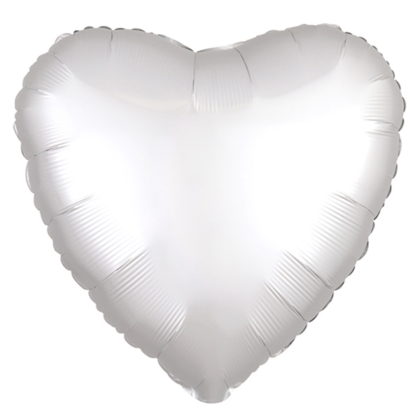 AU Сердце 787 Мистик Белый 18/45см шар фольга ( Agura, Россия )