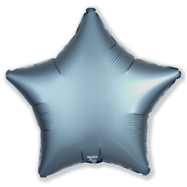 AU Звезда 338 Мистик Стальной Синий 19/50см шар фольга ( Agura, Россия )