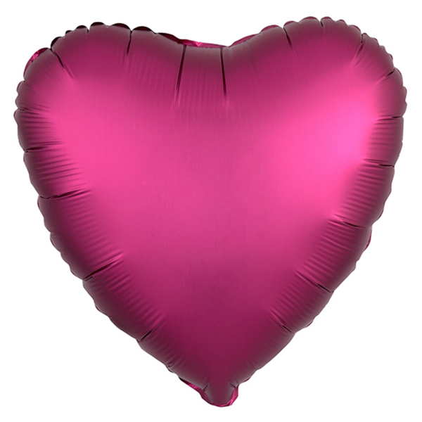 AU Сердце 243 Мистик Гранатовый 19/45см шар фольга ( Agura, Россия )