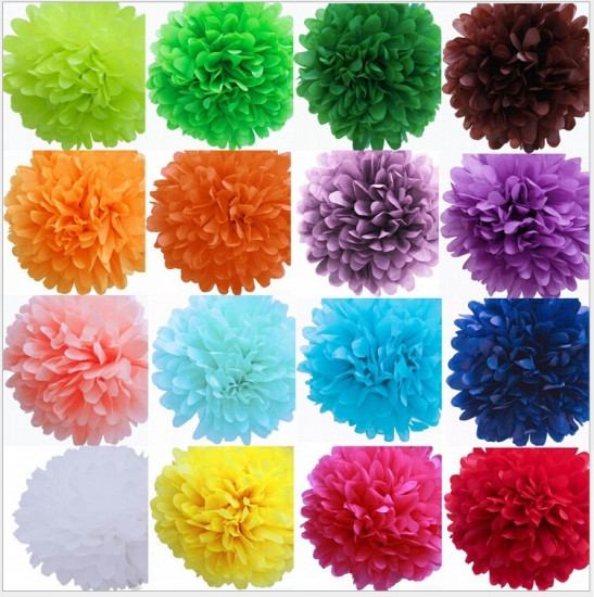 Помпоны, бумажные фигуры