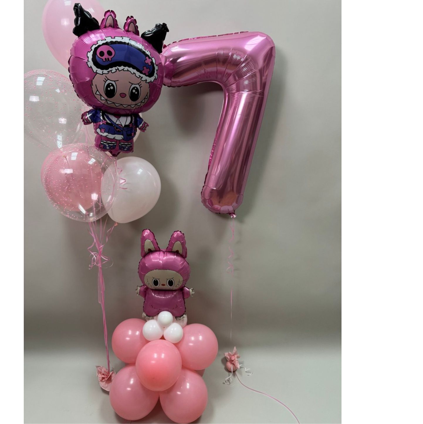 Сeт 17 Лабубу. Все шары наполнены гелием.