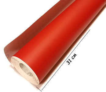 Пленка самоклеющаяся ПВХ Tecmark 3125-M /122см х 31см/ Красная, Италия