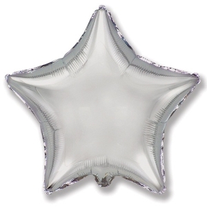воздушные шары, шары из фольги, FM Звезда SILVER 18/45см