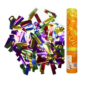 пневмохлопушки, AC 60см Пневмохлопушка в металлической тубе Водопад, серпантин