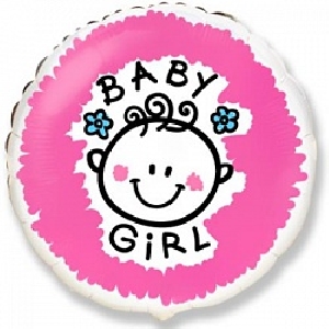 Фольгированный воздушный шар, FM Круг И-159 Малышка 18/45см