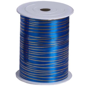 Лента, RL Лента  5мм x 250у Синяя с золотой полосой(Москва) А0536