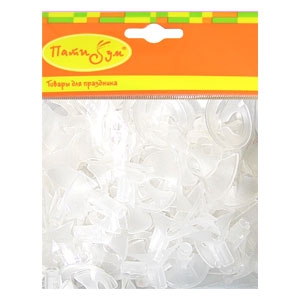 Зажим для мини Белые 100шт/уп