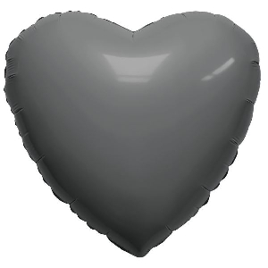 AU Сердце 221 Графит 19/50см шар фольга