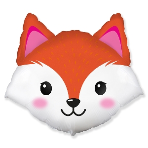 FM Мини  Фигура И-508 Голова, Лиса 21см X 22см шар фольга