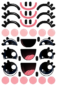 DB Наклейки Глазки 1шт.