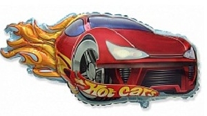 воздушные шары, шары из фольги, FM Мини фигура гр.4 И-320 Гоночная тачка красная 14/36см шар фольга