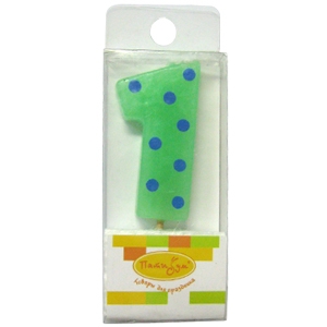 праздничные свечи, Свечи мини цифры для торта: 1