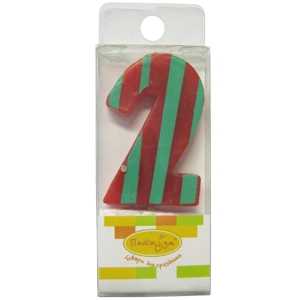 праздничные свечи, Свечи мини цифры для торта: 2