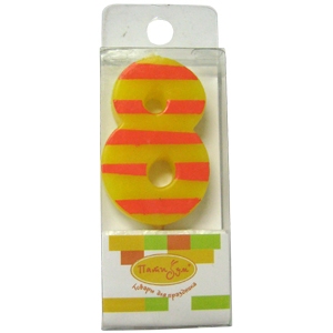 праздничные свечи, Свечи мини цифры для торта: 8