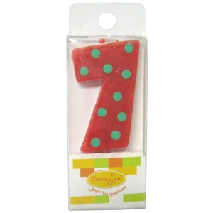 праздничные свечи, Свечи мини цифры для торта: 7