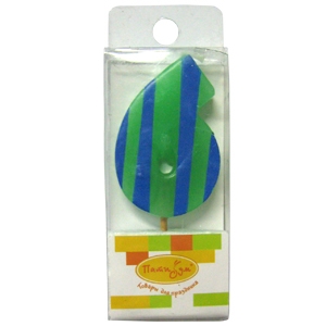 праздничные свечи, Свечи мини цифры для торта: 6