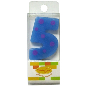 праздничные свечи, Свечи мини цифры для торта: 5