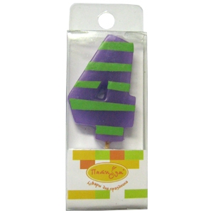 праздничные свечи, Свечи мини цифры для торта: 4