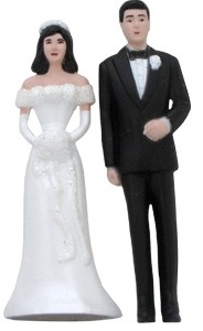 Свадебные аксессуары, Y Фигурки для торта Жених и Невеста 13см
