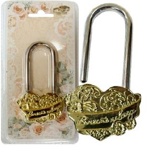 Свадебные аксессуары, LC Замок свадебный Вместе навсегда узорный