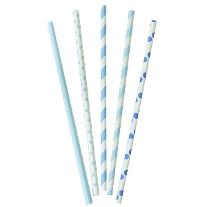 BA Трубочки бумажные голубое ассорти 10шт. Shenzhen, Китай