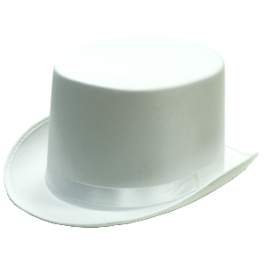 Шляпы, маски, Цилиндр белый