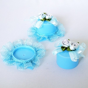 Y Бонбоньерка Шляпка голубая 2шт