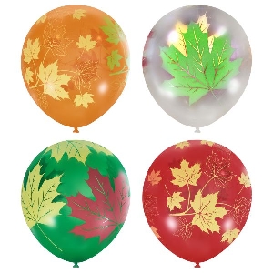 M 12/30см Декоратор (шелк) 5 ст. рис Осенние листья 25шт