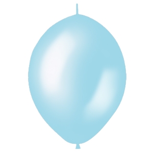 M 12/30см Шар LINKING Перламутр BLUE 50шт шар латекс ( Latex Occidental, Мексика )