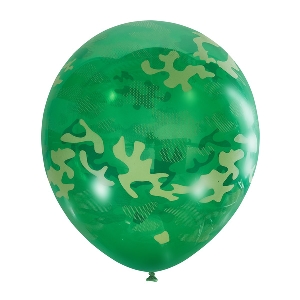 M 12/30см Декоратор EMERALD GREEN (шелк) 5 ст. рис Милитари 25шт шар латекс