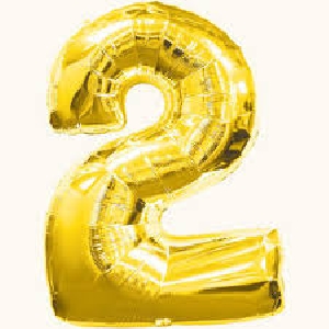 FM Фигура Цифра 2 золото 40/102см шар фольга ( Flexmetal S.L., Испания )