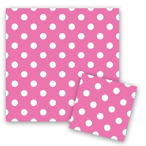 F 33см X 33см Салфетки Горошек Розовый 12шт